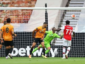 Video Bukayo Saka-Lacazette Bawa Arsenal Menang Lawan Wolves