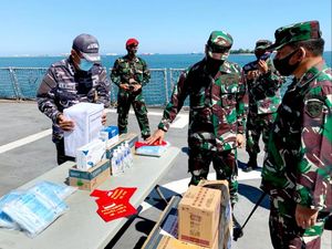 Alkes Operasi Pendisiplinan Cegah Corona di Sulsel Diterima Lantamal VI