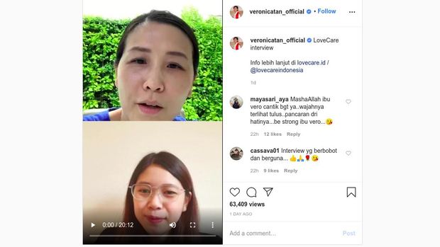 Unggahan Veronica Tan