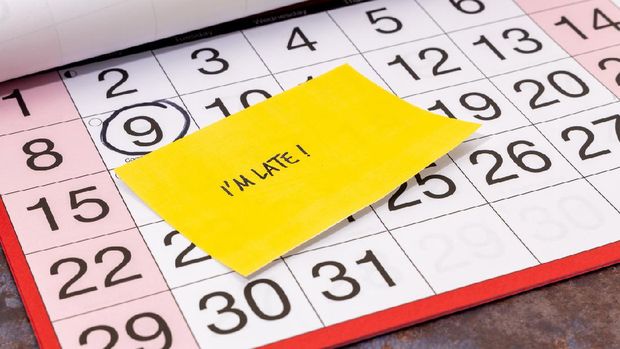 A circle of a calendar confirming  that a pregnancy is possible.