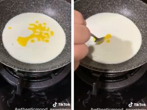 Unik! Telur Goreng Ini Dilukis saat Dimasak di Wajan