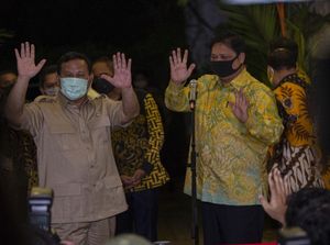Ketum Golkar Sambangi Prabowo di Kertanegara