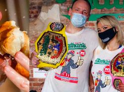 Menang Lagi! Jawara Makan Ini Habiskan 75 Hot Dog dalam 10 Menit