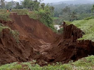 Longsor Terjang Tasikmalaya, Jalan Desa Terputus-Sawah Tertimbun