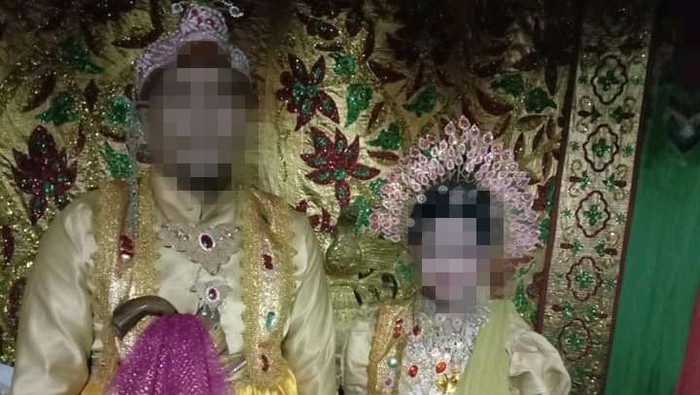 Pernikahan antara B (44) yang menikahi gadis yang masih 12 tahun di Pinrang, Sulsel (dok. Istimewa).