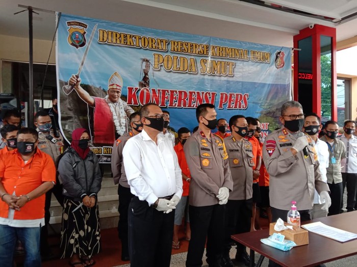 Konferensi Pers di Polda Sumut (Ahmad Arfah-detikcom)