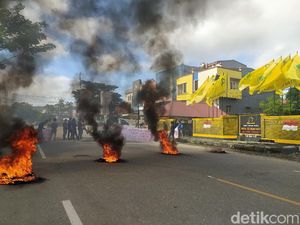 Kisruh Dukungan Paslon, Kantor Golkar Sultra Digeruduk Simpatisan!