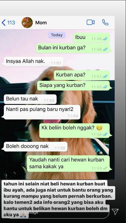 Sudah Non-muslim, Salmafina Niat Belikan Hewan Kurban untuk Orang Tua