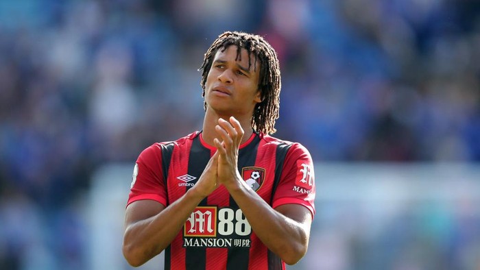 LEICESTER, ENGLAND - AUGUST 31: Nathan Ake of AFC Bournemouth during the Premier League match between Leicester City and AFC Bournemouth  at The King Power Stadium on August 31, 2019 in Leicester, United Kingdom. (Photo by Marc Atkins/Getty Images)