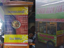 Viral Spanduk Spanduk Bubur Ayam Diaduk Vs Tidak Diaduk, Ini Faktanya