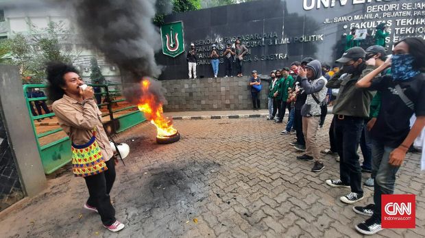 Demo Tuntut Sanksi DO Mahasiswa Unas Berujung Ricuh