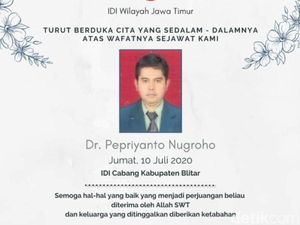 Dokter yang Merawat Pasien Corona di Blitar Meninggal, Muncul Klaster Baru Dokter yang Merawat Pasien Corona di Blitar Meninggal, Muncul Klaster Baru