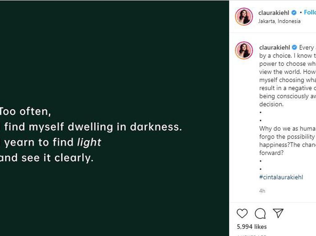 Tulis Kata-kata Filosofis di Instagram, Ada Apa dengan Cinta Laura? Tulis Kata-kata Filosofis di Instagram, Ada Apa dengan Cinta Laura?