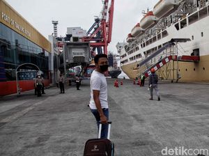Perdana, Kapal KM Kelud Kembali Berlayar dari Priok