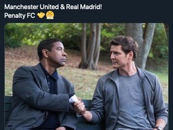 Satu lagi yang meledek Madrid dan MU terkait penalti. (Foto: internet/Twitter)