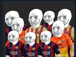 Begini reaksi fans Barca lihat gol Madrid? (Foto: internet/Twitter)