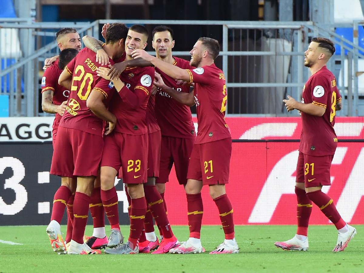 AS Roma menang 3-0 atas Brescia di pekan ke-32 Liga Italia. (Foto: Pier Marco Tacca/Getty Images)