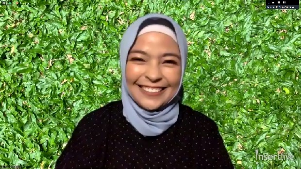 Tantri Syalindri dengan baju antivirus/insertlive.com/ Tantri Syalindri memakai baju antivirus yang dirilis Zoya dan HeiQ