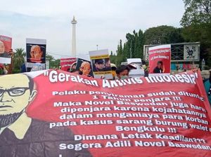 Aksi Seberang Istana Tuntut Kasus Novel Baswedan