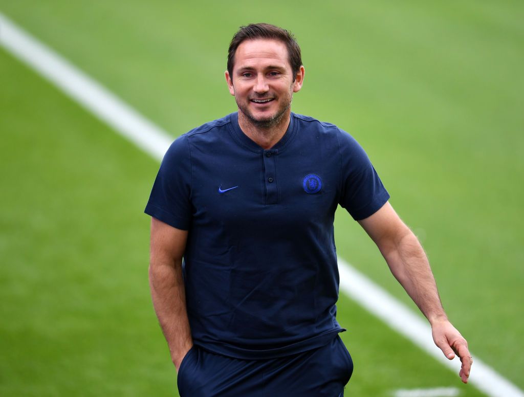LONDON, ENGLAND - JULY 07: Frank Lampard, Manager of Chelsea looks on prior to the Premier League match between Crystal Palace and Chelsea FC at Selhurst Park on July 07, 2020 in London, England. Football Stadiums around Europe remain empty due to the Coronavirus Pandemic as Government social distancing laws prohibit fans inside venues resulting in all fixtures being played behind closed doors. (Photo by Justin Setterfield/Getty Images)