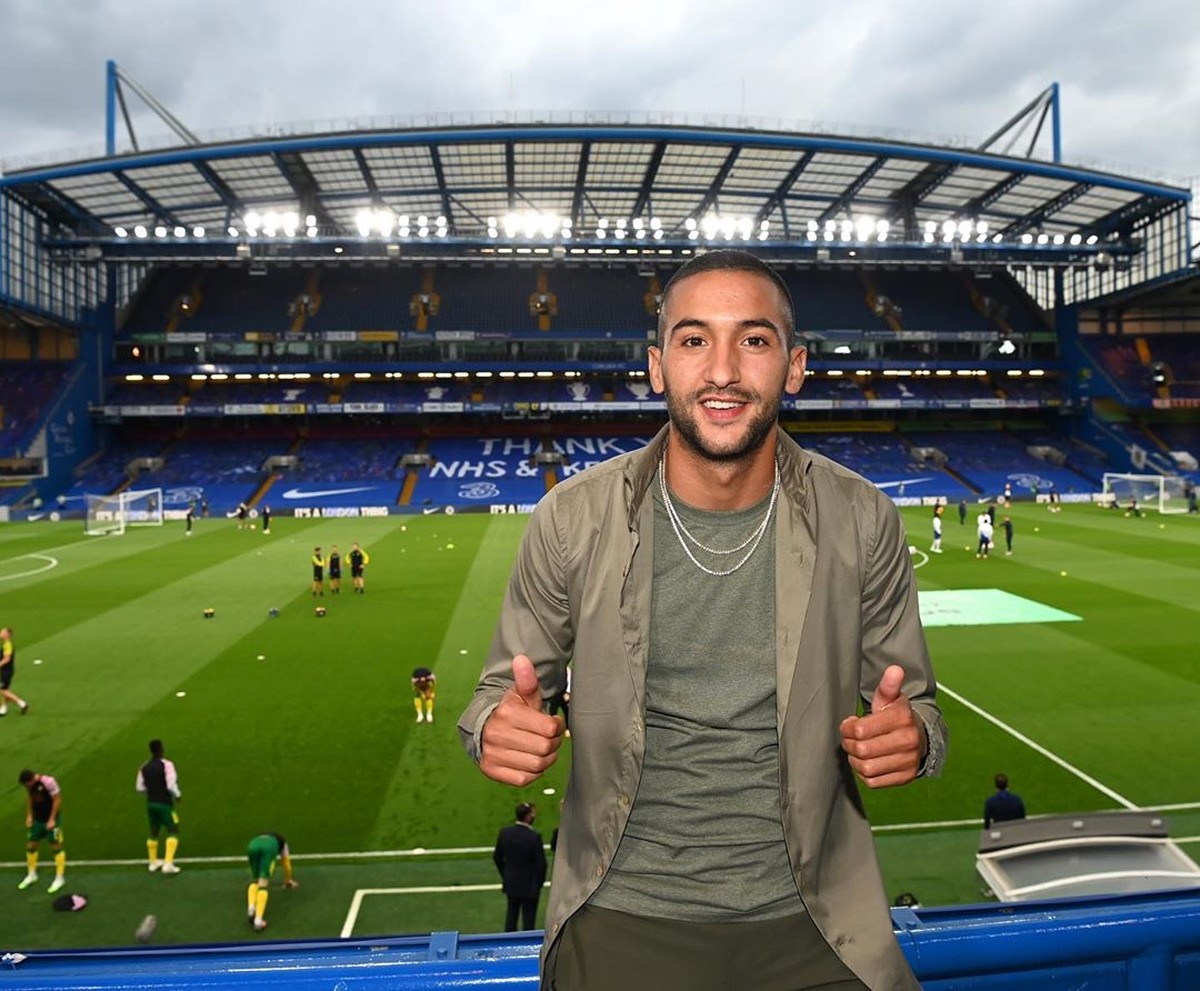 Penampakan Hakim Ziyech di Stamford Bridge (Instagram/chelseafc)