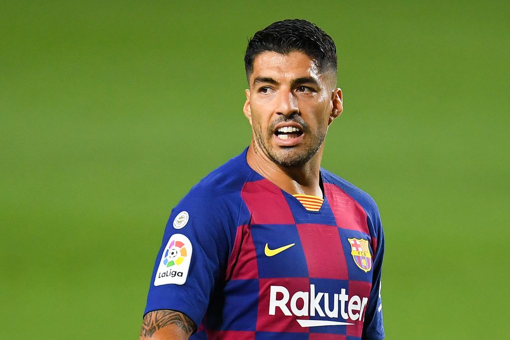 BARCELONA, SPAIN - JUNE 30: Luis Suarez of FC Barcelona looks on during the Liga match between FC Barcelona and Club Atletico de Madrid at Camp Nou on June 30, 2020 in Barcelona, Spain. (Photo by David Ramos/Getty Images)