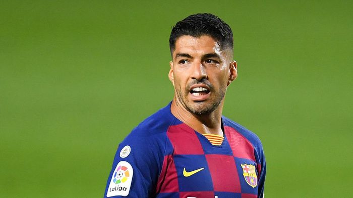 Luis Suarez BARCELONA, SPAIN - JUNE 30: Luis Suarez of FC Barcelona looks on during the Liga match between FC Barcelona and Club Atletico de Madrid at Camp Nou on June 30, 2020 in Barcelona, Spain. (Photo by David Ramos/Getty Images)