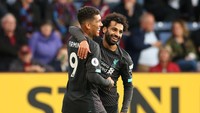 14 gol Roberto Firmino berasal dari assist Salah. Foto: Jan Kruger/Getty Images