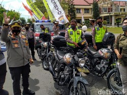 Tim Mobil-Motor Dolan-dolan Edukasi Warga Mojokerto Tentang Protokol Kesehatan