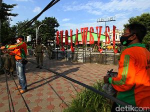 Sempat Ramai Warga, Taman Jayawijaya di Solo Ditutup Sempat Ramai Warga, Taman Jayawijaya di Solo Ditutup