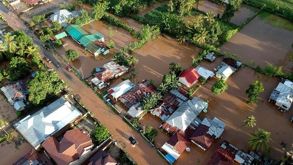 Potret Banjir Rendam Bone Bolango Gorontalo dari Atas