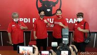 Berbaju Merah, Gibran Berangkat Jemput Tiket Pilkada Solo