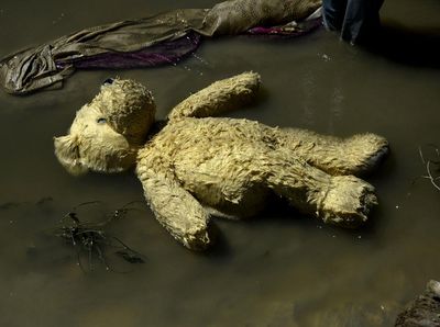 Potret Boneka Beruang Terapung di Sisa-sisa Banjir Masamba