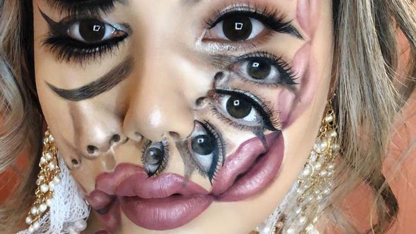 10 Foto Ilusi Makeup Mimi Choi yang Bikin Pusing Hingga Merinding