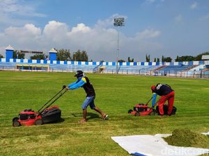 Sambut Shopee Liga 1, Stadion Surajaya Bersolek Sambut Shopee Liga 1, Stadion Surajaya Bersolek