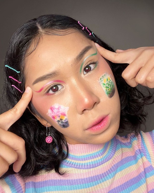 Makeup terinspirasi dari makanan ala MUA Nia Ingrid.