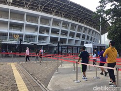 Stadion GBK Sabtu Pagi Ramai Pengunjung, Tak Ada Antrean di Pintu Masuk