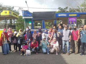 Naik Bus Gatrik, Dinas KUKMP Ciamis Pantau Protokol Kesehatan di Pabrik