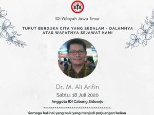 Dokter di Sidoarjo Meninggal Murni Karena COVID-19 Dokter di Sidoarjo Meninggal Murni Karena COVID-19