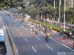 Jalur Pop Up Diperlebar, Pesepeda Tumpah Ruah di Kawasan Sudirman-Thamrin