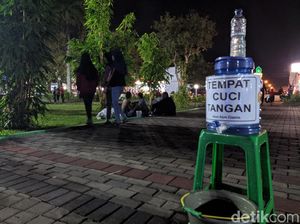Hari Pertama Ramadhan, Pedagang di Alun-alun Ciamis Dijaga Satpol PP