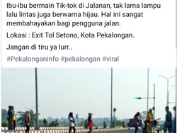 Joget Santuy Emak-emak di Exit Tol Setono, Demi Bikin Konten TikTok