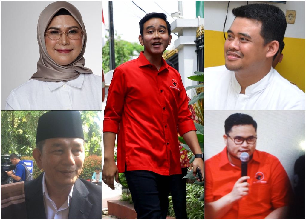 Anak Jokowi, Ma'ruf Amin, Prabowo, dan Pramono maju Pilkada 2020. (Repro detikcom)