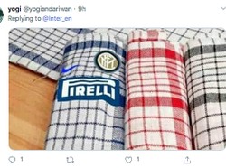 Kumpulan serbet dengan logo logo Inter Milan dan sponsornya. (Foto: internet/Twitter)