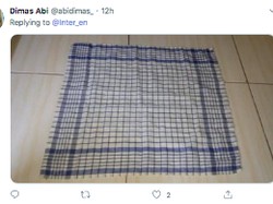 Satu lagi yang menyamakan jersey tandang Inter dengan serbet. (Foto: internet/Twitter)