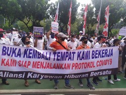 Demo Anies, Pekerja Hiburan Malam Ngaku Siap Ikuti Protokol Kesehatan