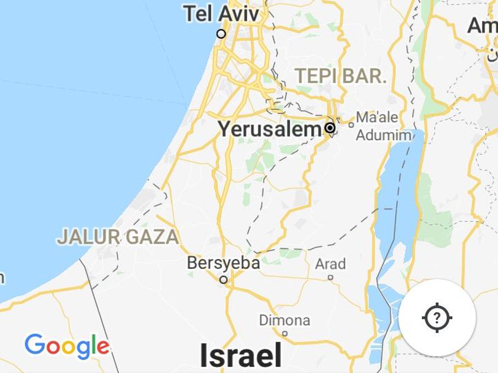 Peta Palestina Hilang dari Google Maps, Ini Kondisinya Sekarang Peta Palestina Hilang dari Google Maps, Ini Kondisinya Sekarang