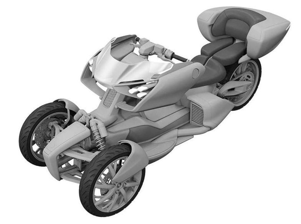 Lucu Gak Sih, Motor 3 Roda Hybrid Yamaha Ini?