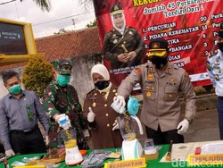 Kejari Ciamis Musnahkan Barang Bukti Perkara Narkotik-Uang Palsu