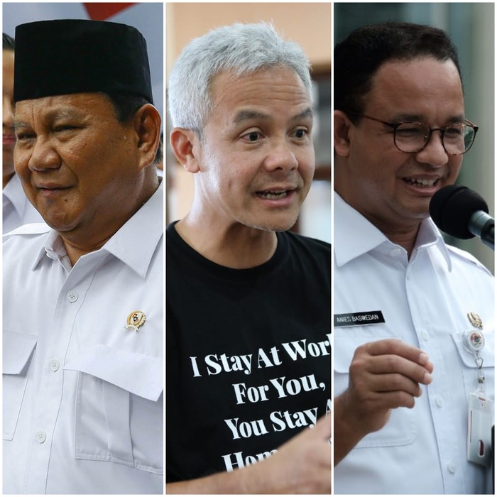 Prabowo - Ganjar - Anies (Dok. detikcom)
